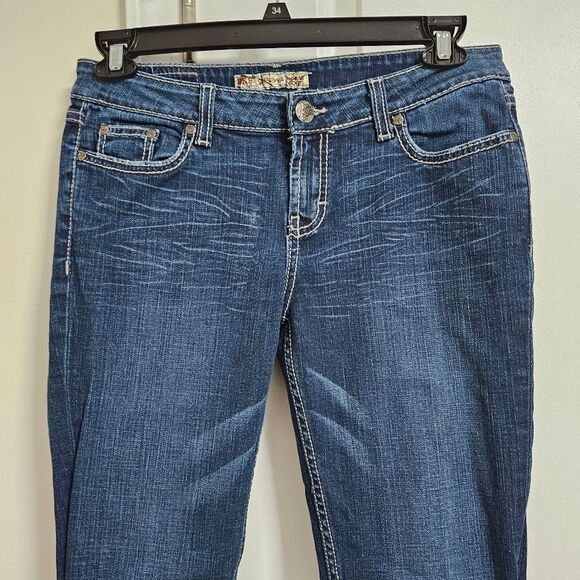 BKE Sabrina Low Rise Bootcut Jeans Women's 30x33.5 (31x31) Stretch Western Boho - Picture 5 of 11